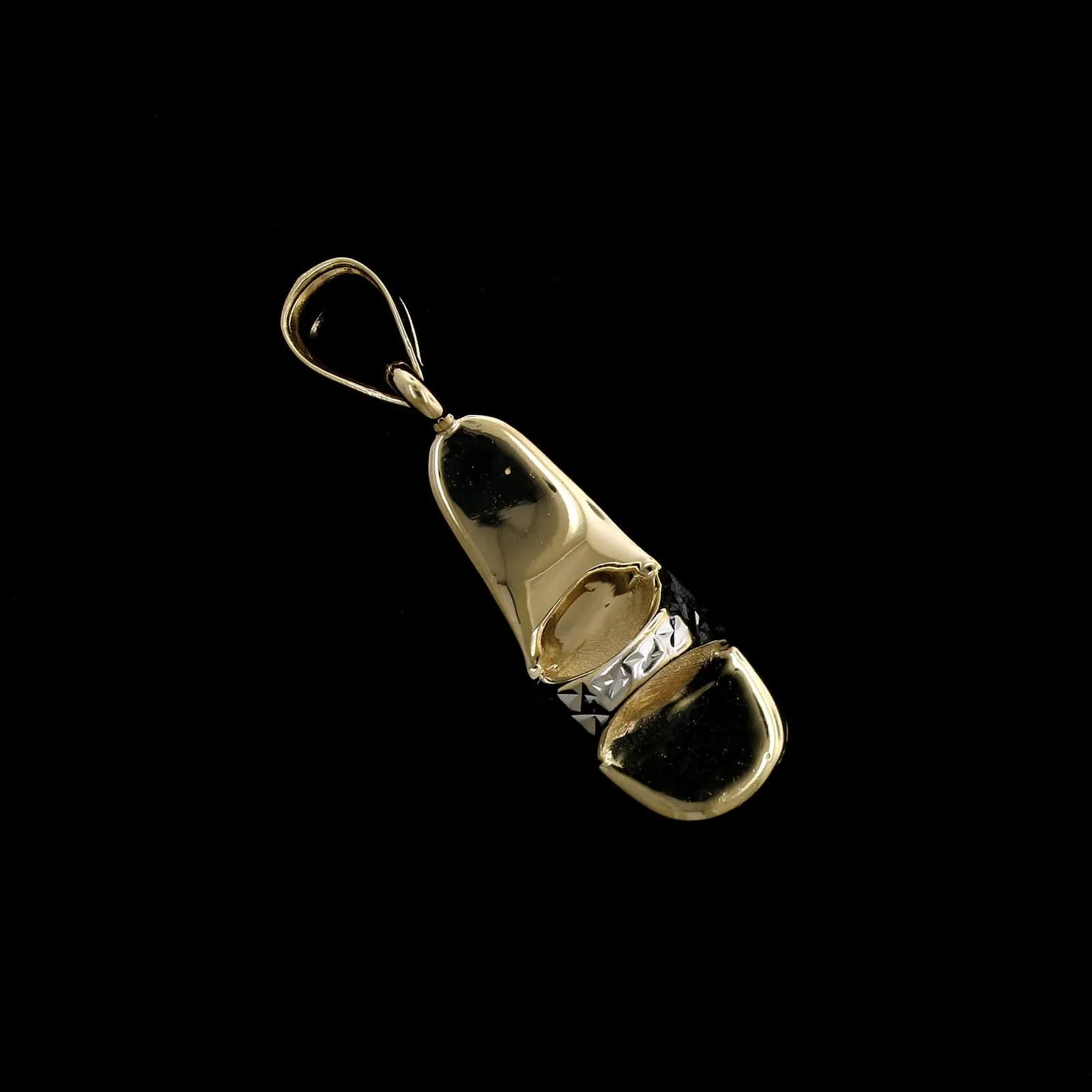 14K Two-tone Gold Estate High Heel Shoe Charm