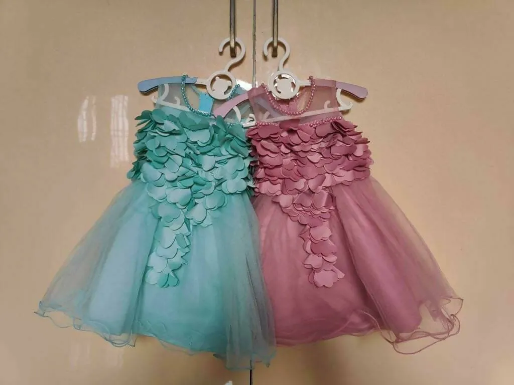 1st Birthday Beautiful Twin Dress/Frock For Baby Girl