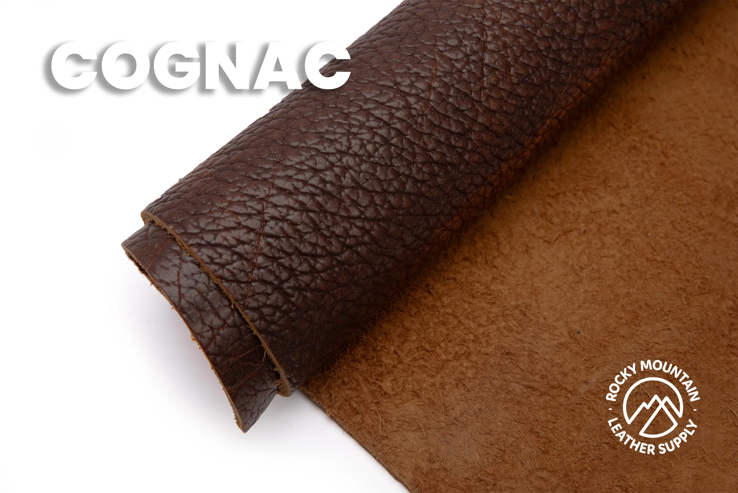 American Bison - Natural Shrunken Pull up Leather - (SAMPLES)