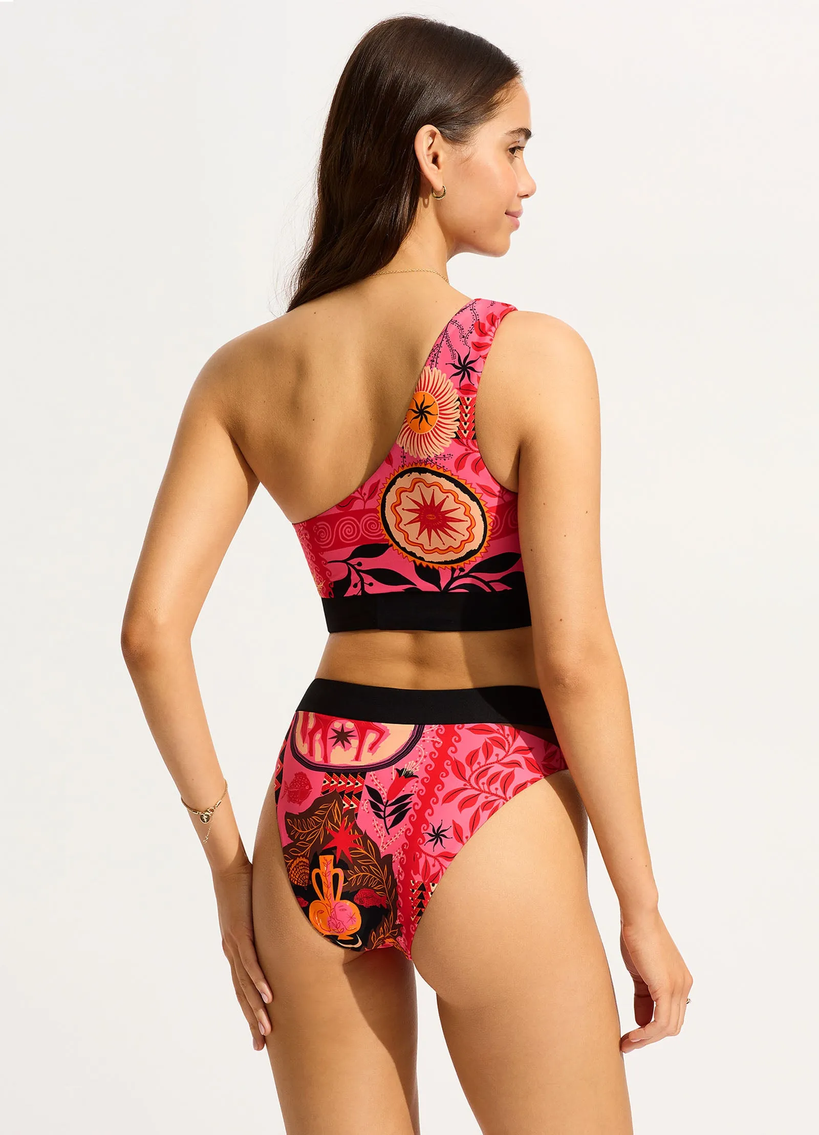 Atlantis High Rise Bikini Bottom - Paradise Pink