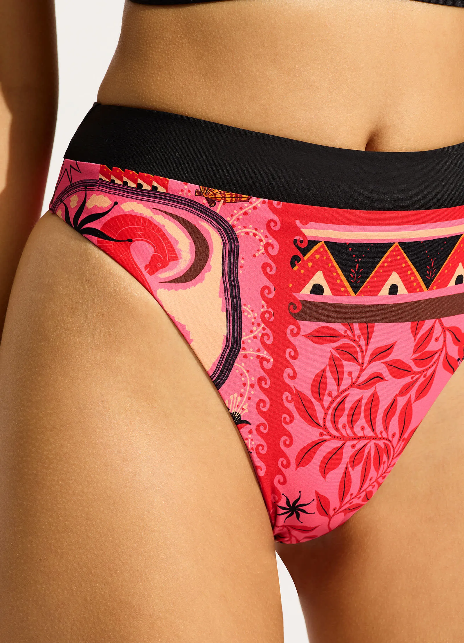 Atlantis High Rise Bikini Bottom - Paradise Pink