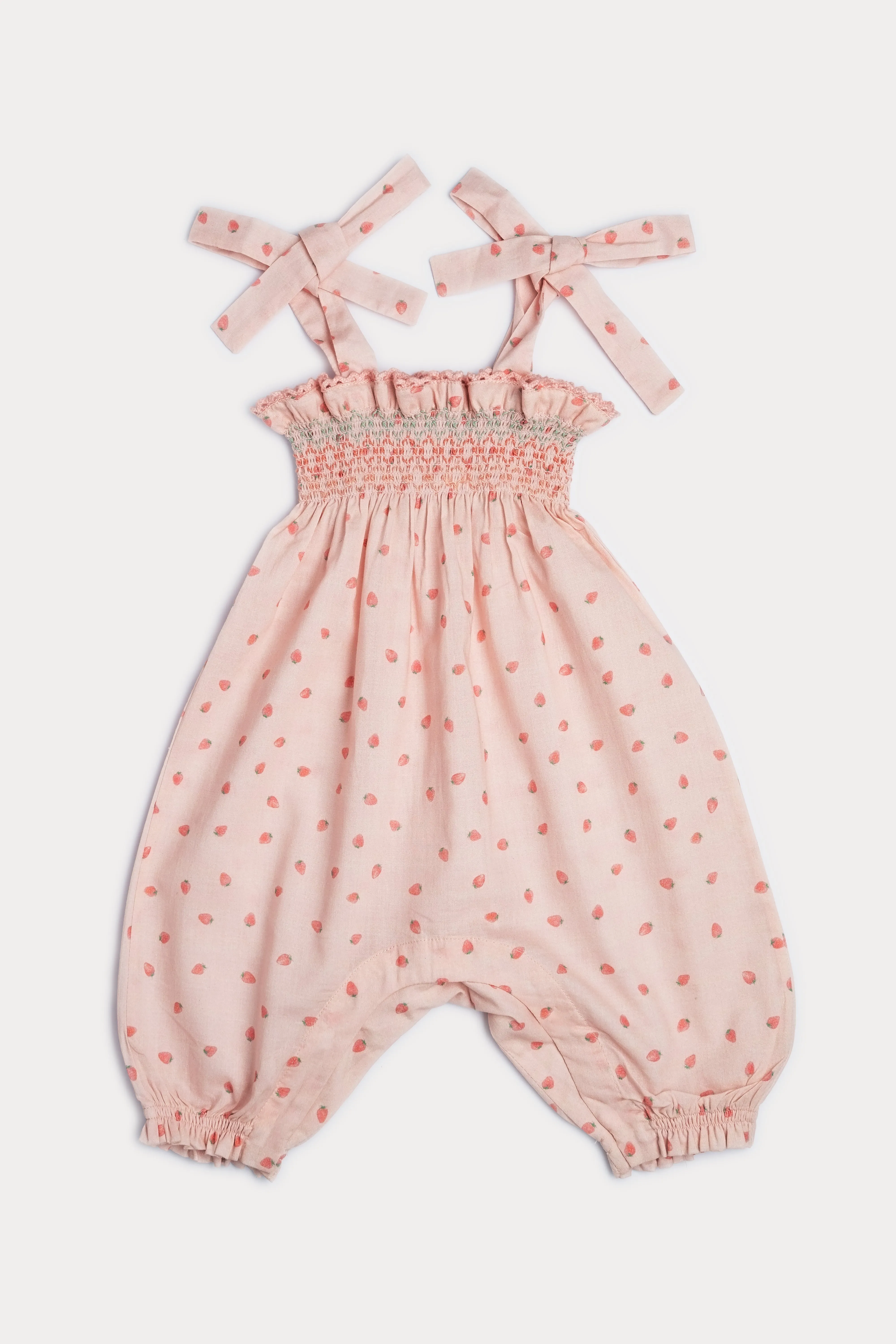 Audrey Smocked Romper - Dots