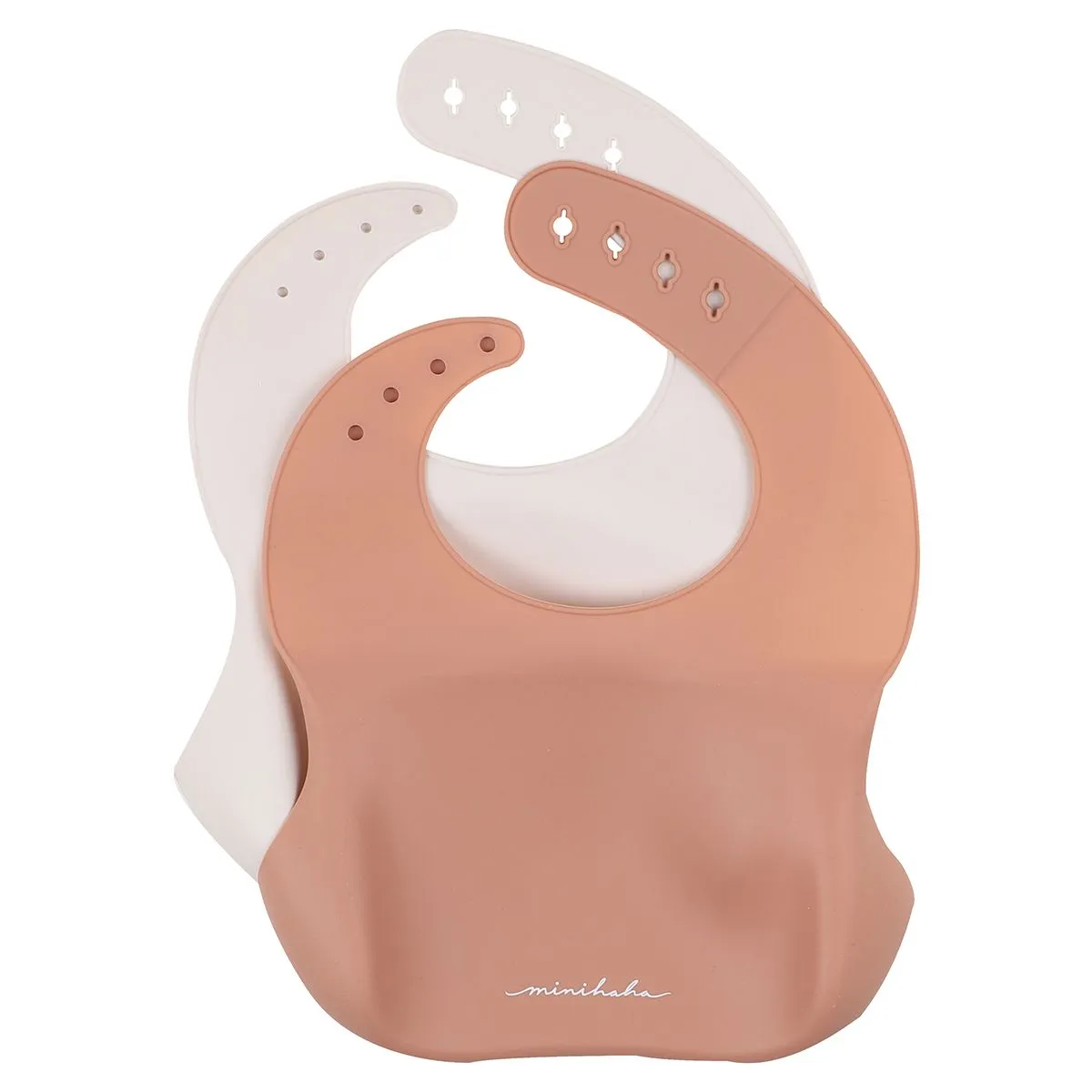 Bebe/Minihaha - Koala Taupe 2 Pack Silicone Bibs Koala Brick