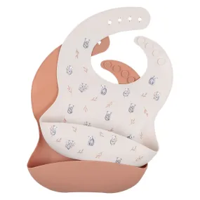 Bebe/Minihaha - Koala Taupe 2 Pack Silicone Bibs Koala Brick