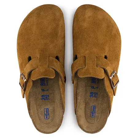 BIRKENSTOCK BOSTON SF SUEDE  MINK - WOMENS