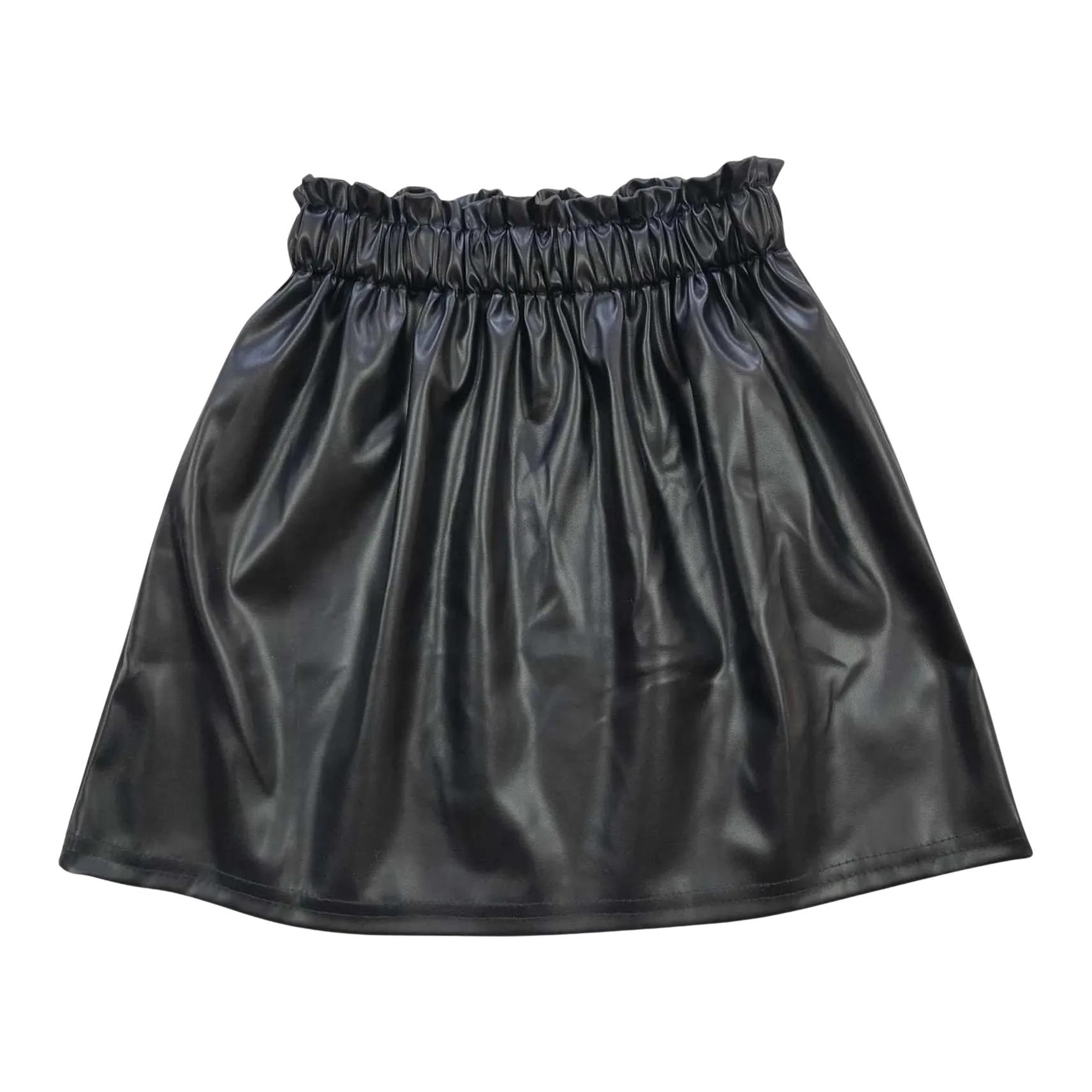 Black Faux Leather - Kids Skirt