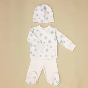 Blue Stars Layette Set Long Sleeve