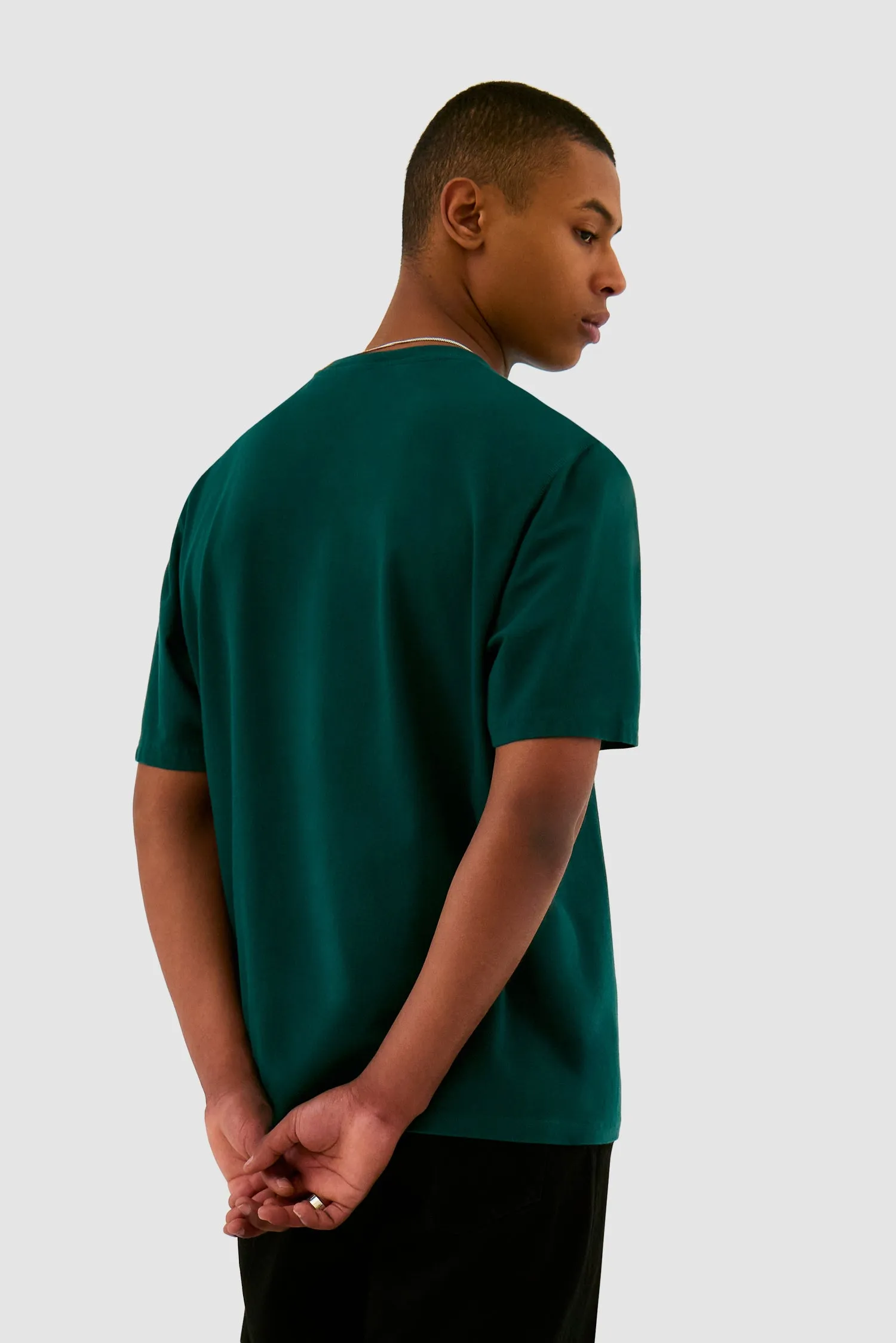 Blur Embroidery T-shirt - Green