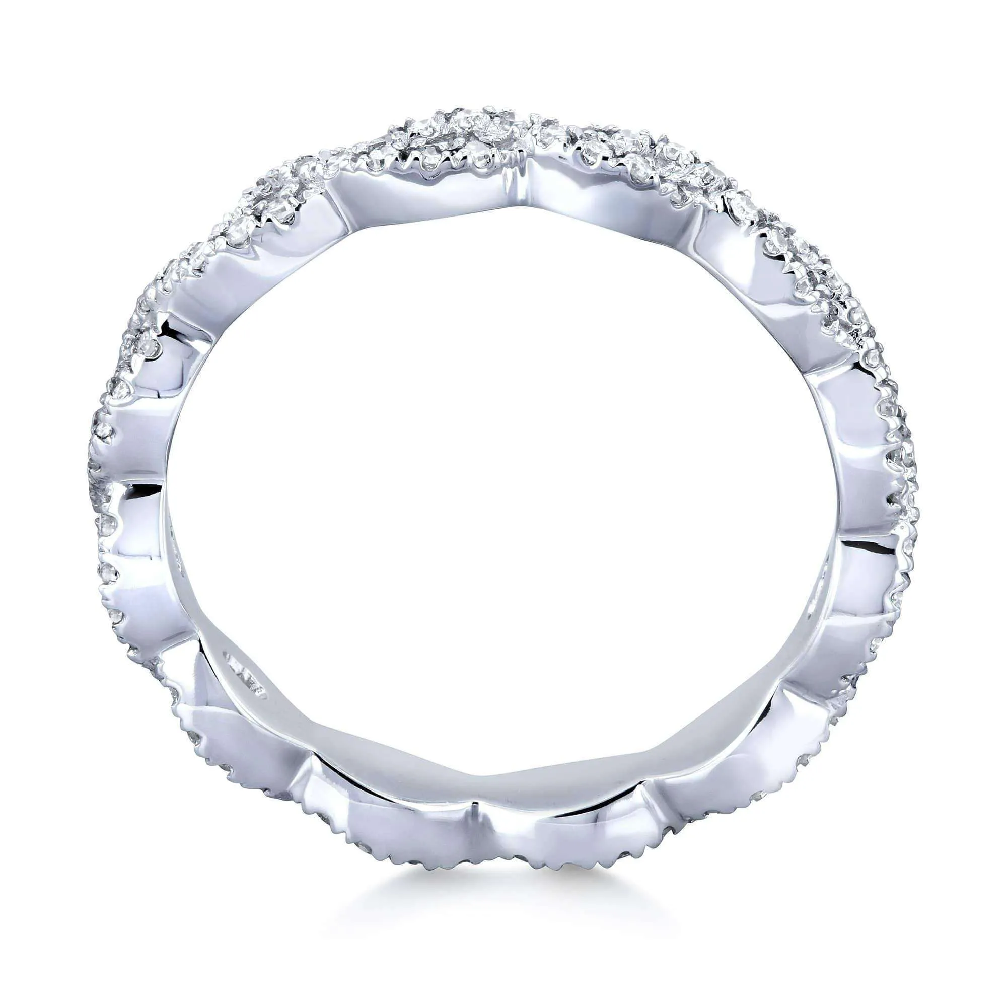 Braided Diamond Eternity Ring