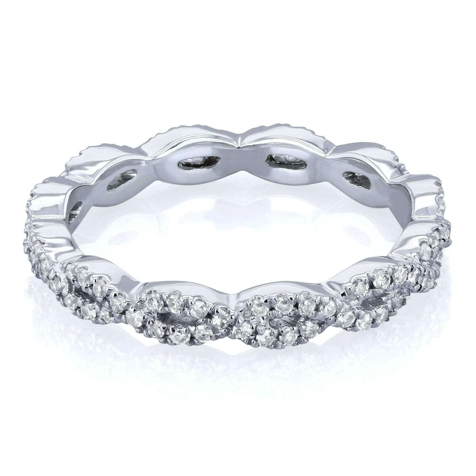 Braided Diamond Eternity Ring