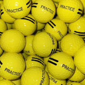 Bulk NEW Black Stripe Yellow Practice Range Balls