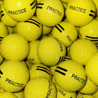 Bulk NEW Black Stripe Yellow Practice Range Balls