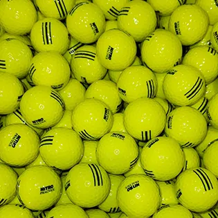 Bulk NEW Nitro Black Stripe Yellow Practice Range Balls