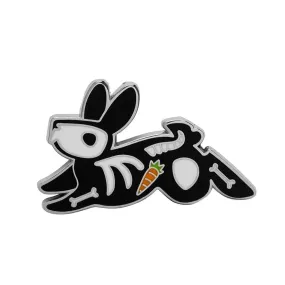 Bunny Bones Enamel Pin