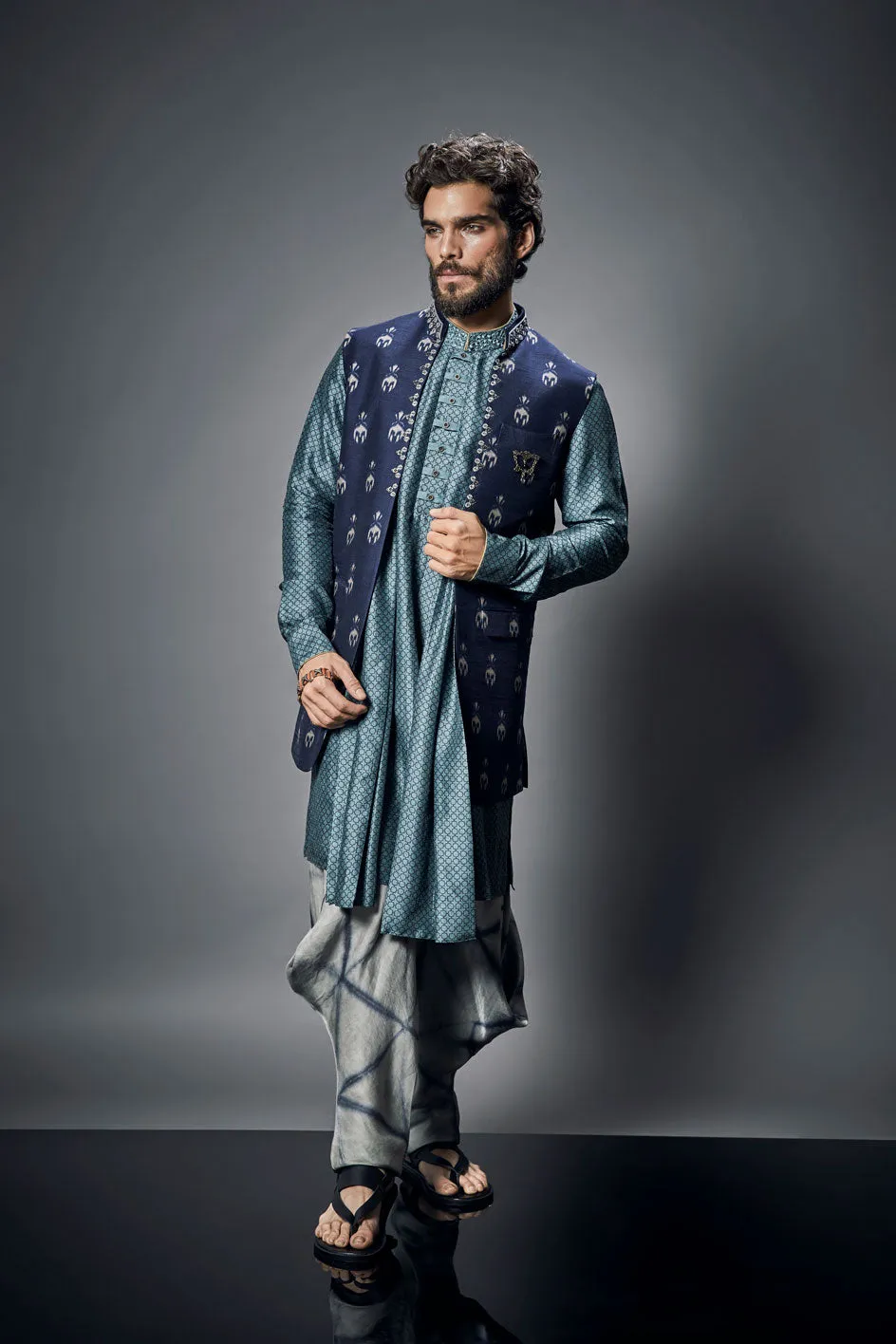 Chainmail Stole Kurta Set - Remus