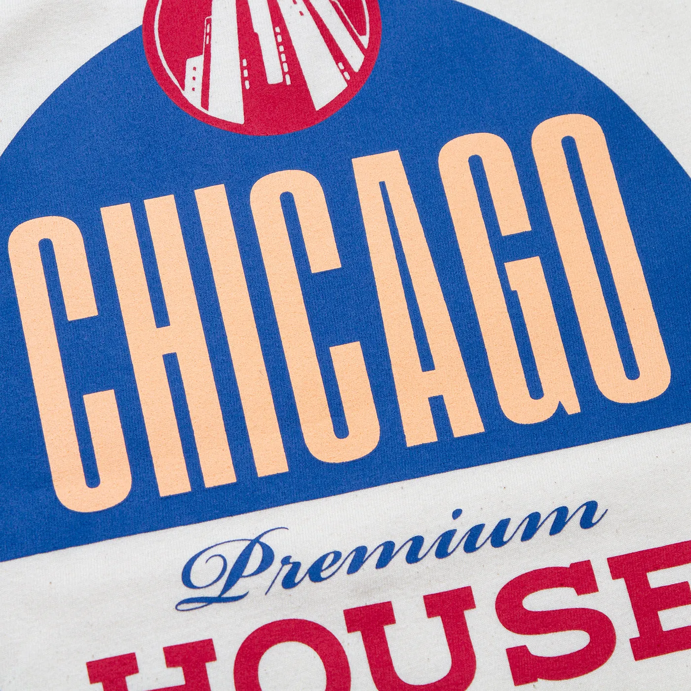 Chicago House Back Print - Tshirt - Natural