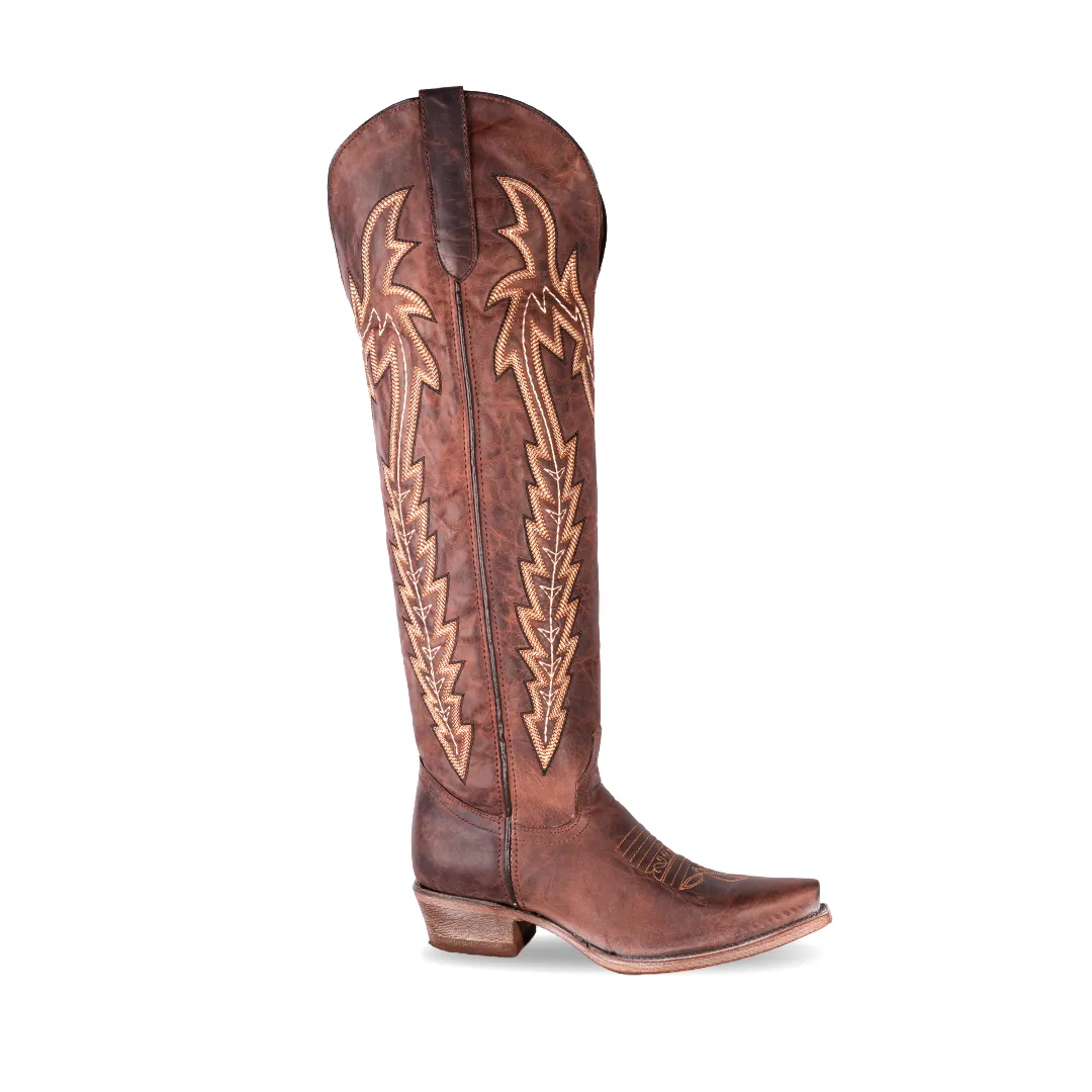 Country Western Womens Boot Siberia Cafe Retro Toe e831