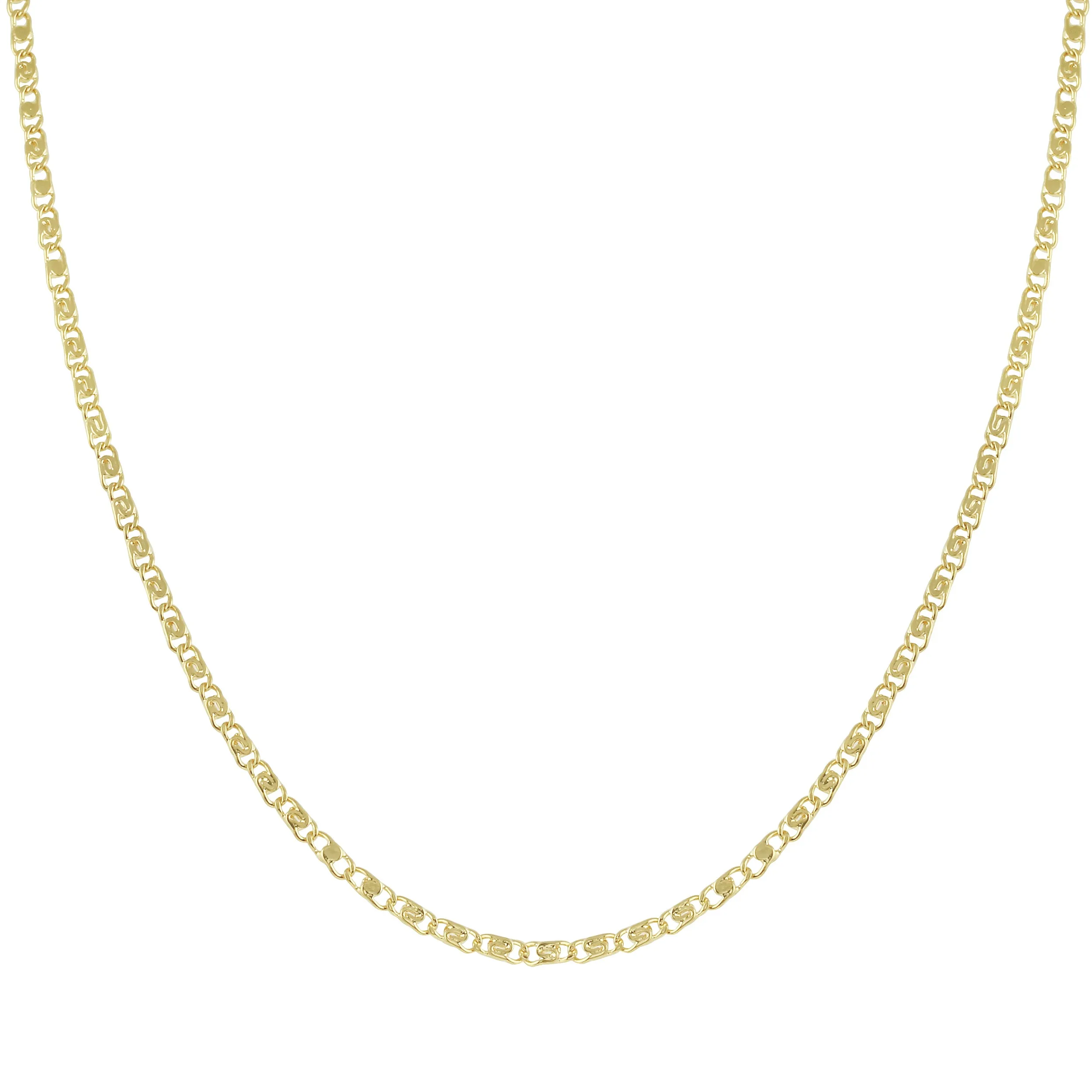 Dainty Flat Link Chain Layering Necklace