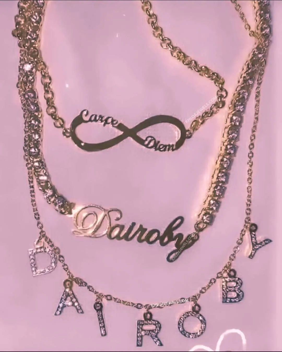 Dangle Charm Classic Letters Custom Necklace