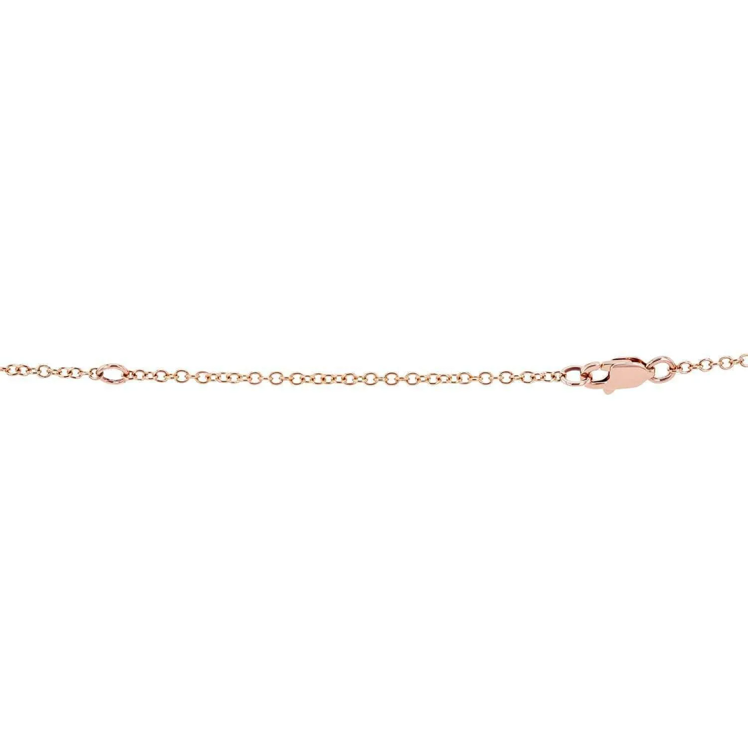 Diamond Dangle Feather Necklace 2/5 CTW 14k Rose Gold