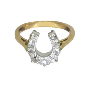 Diamond Horse Shoe Ring