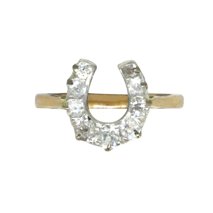 Diamond Horse Shoe Ring