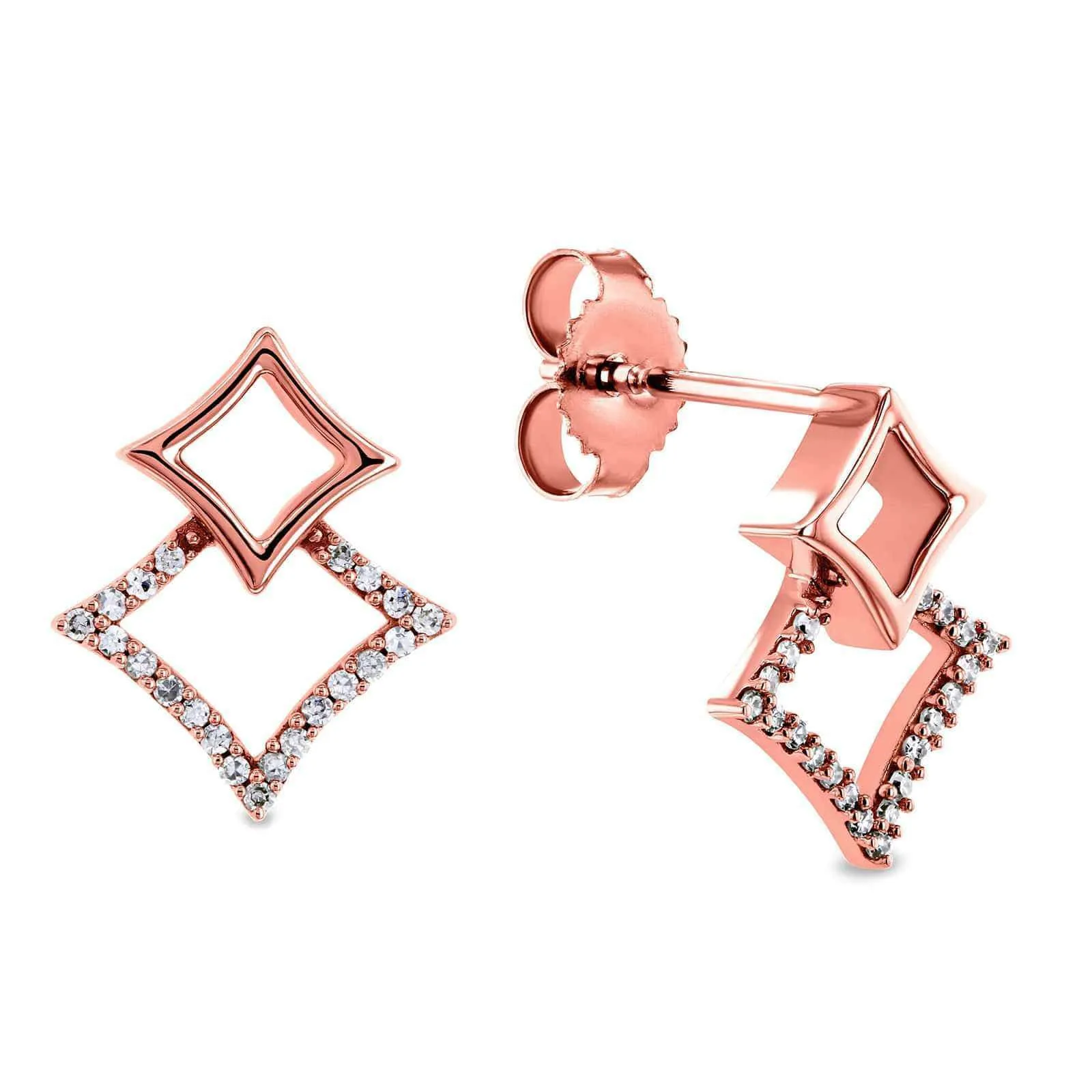 Diamond Kite Earrings 10k Gold