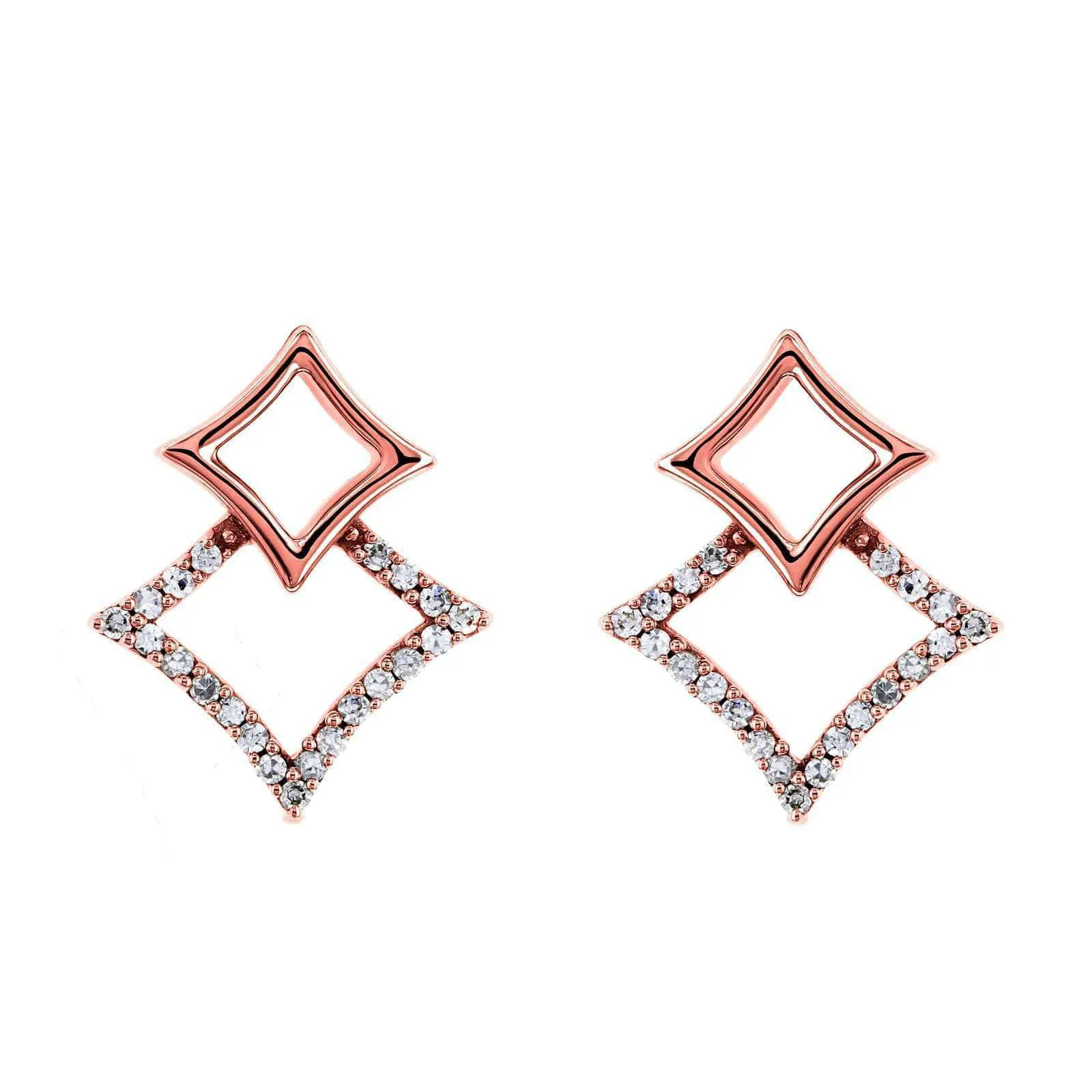 Diamond Kite Earrings 10k Gold