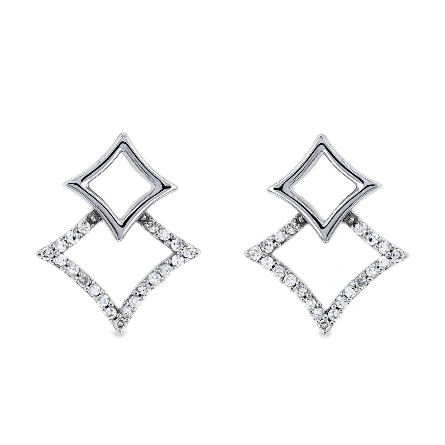 Diamond Kite Earrings 10k Gold