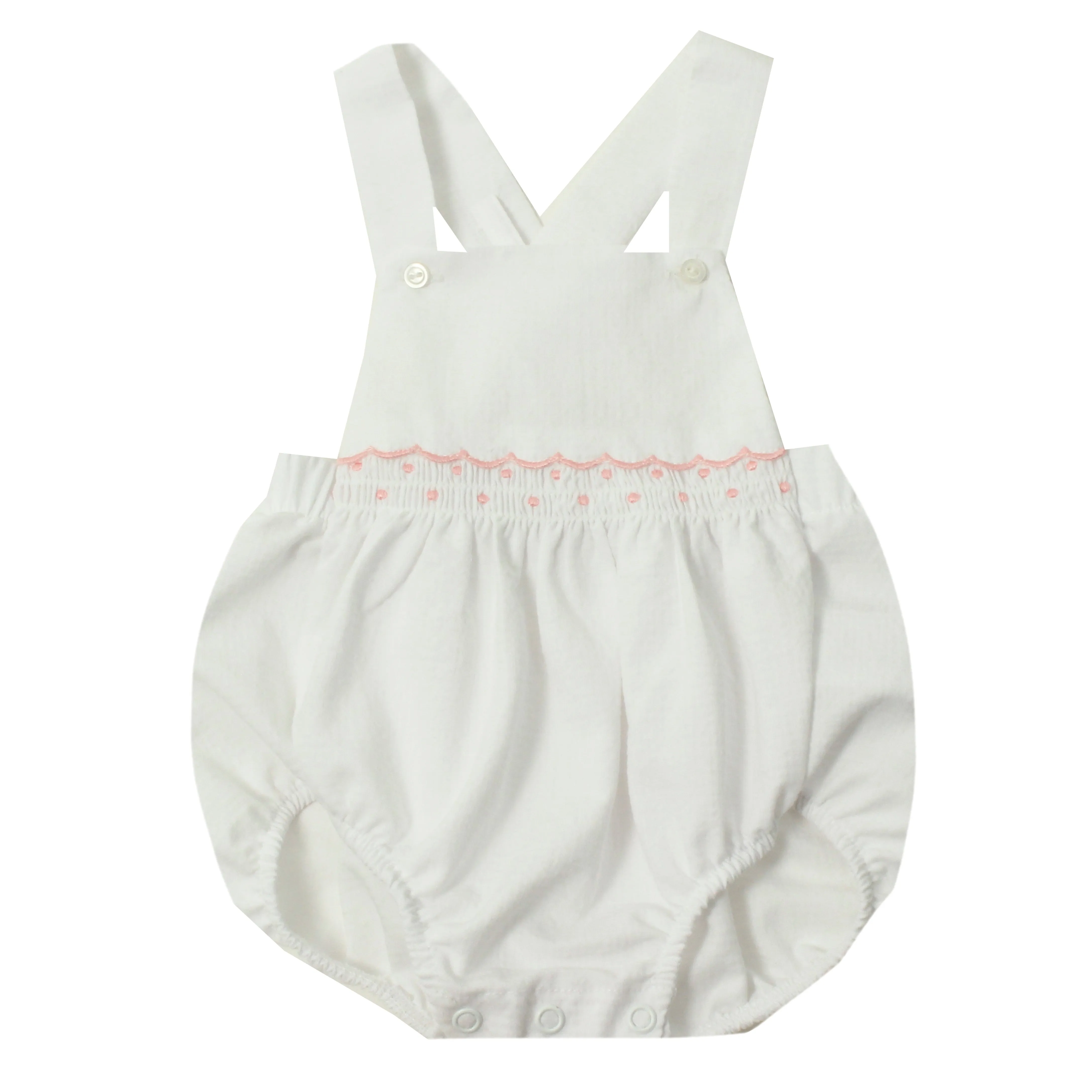 Dr. Kid Baby Woven Romper White