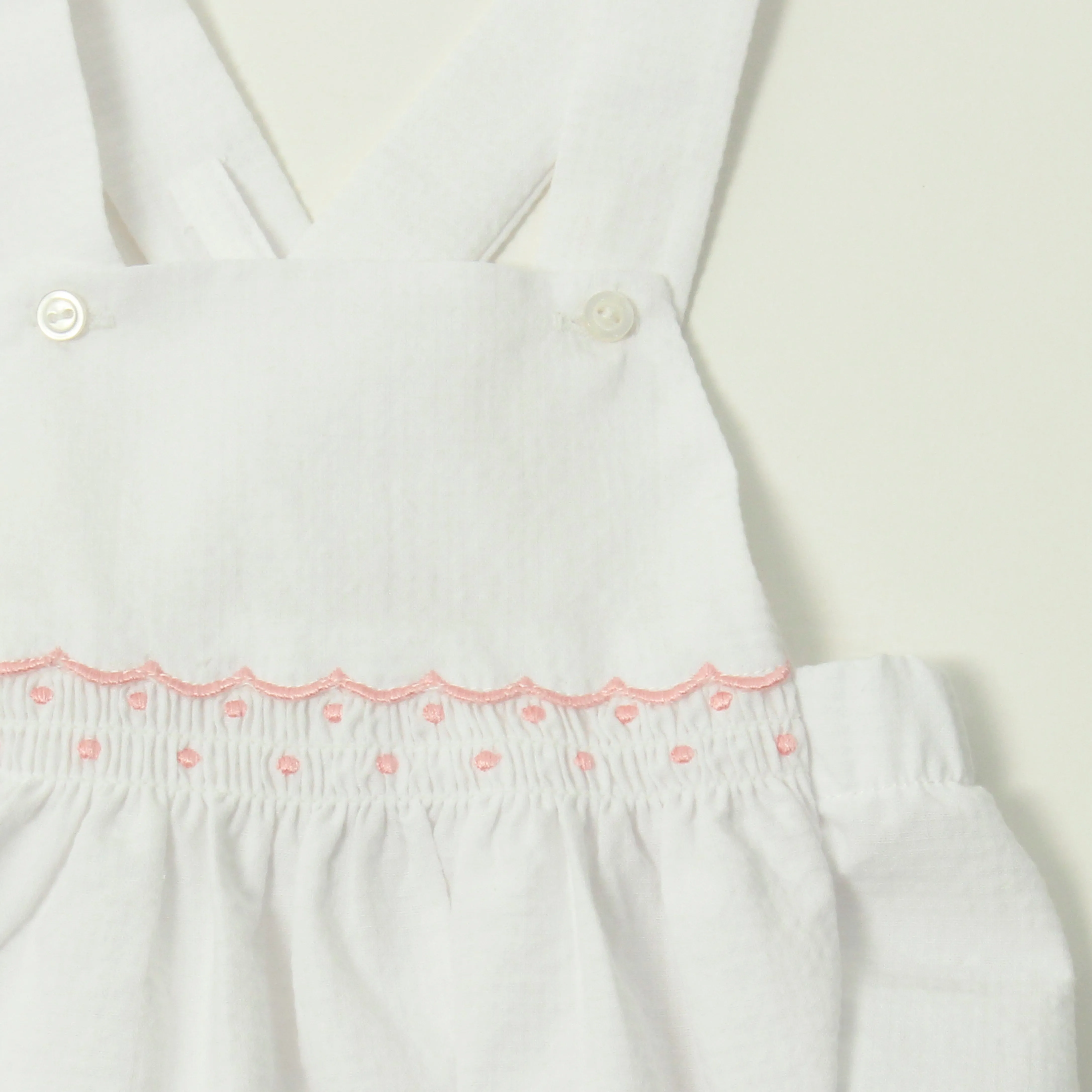 Dr. Kid Baby Woven Romper White