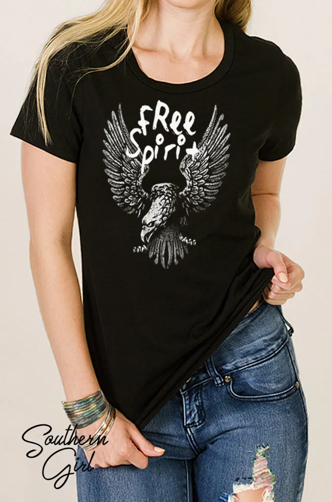 Eagle Free Spirit Black T Shirt