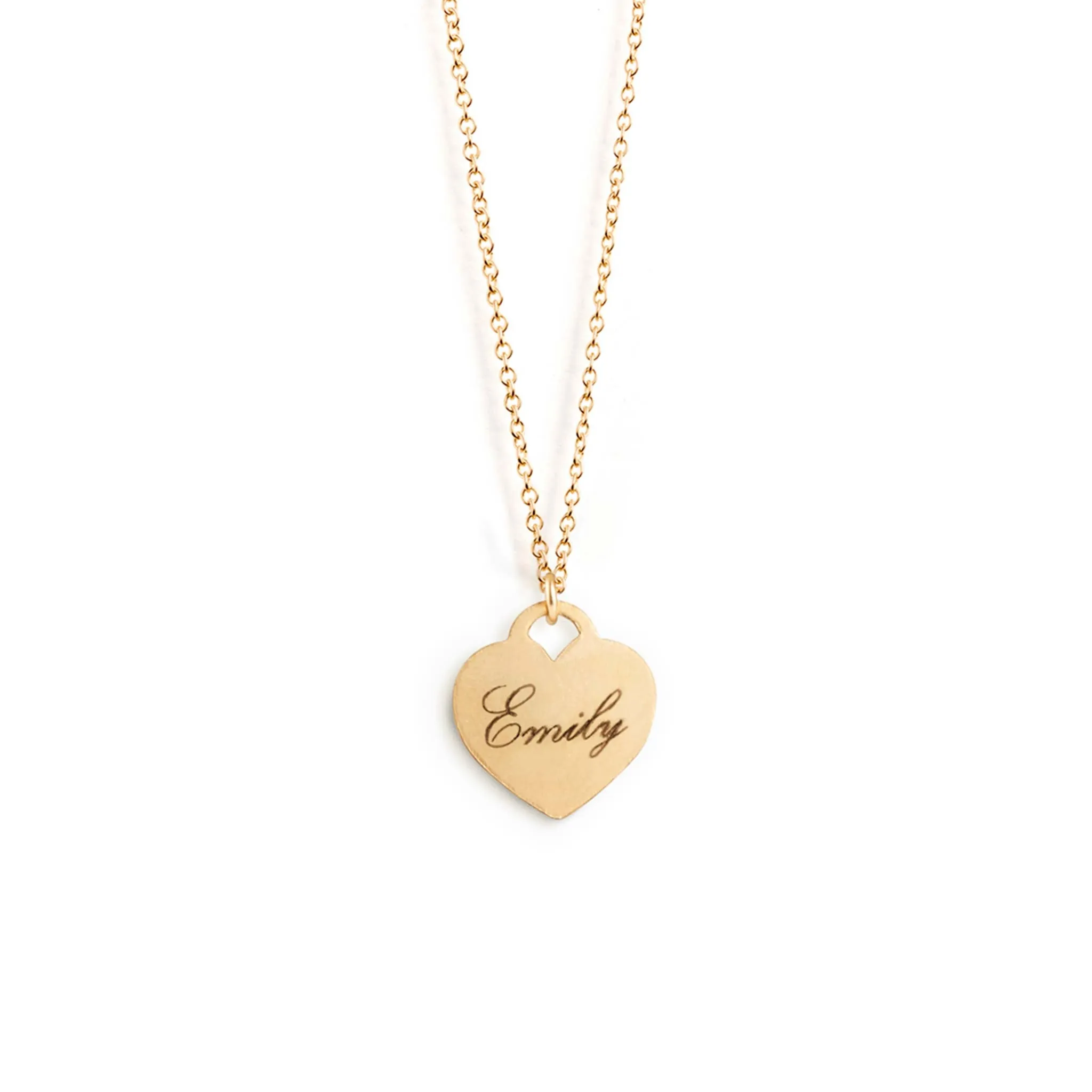 Engravable Love Notes Heart Pendant Necklace