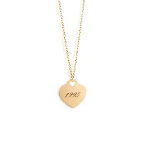 Engravable Love Notes Heart Pendant Necklace