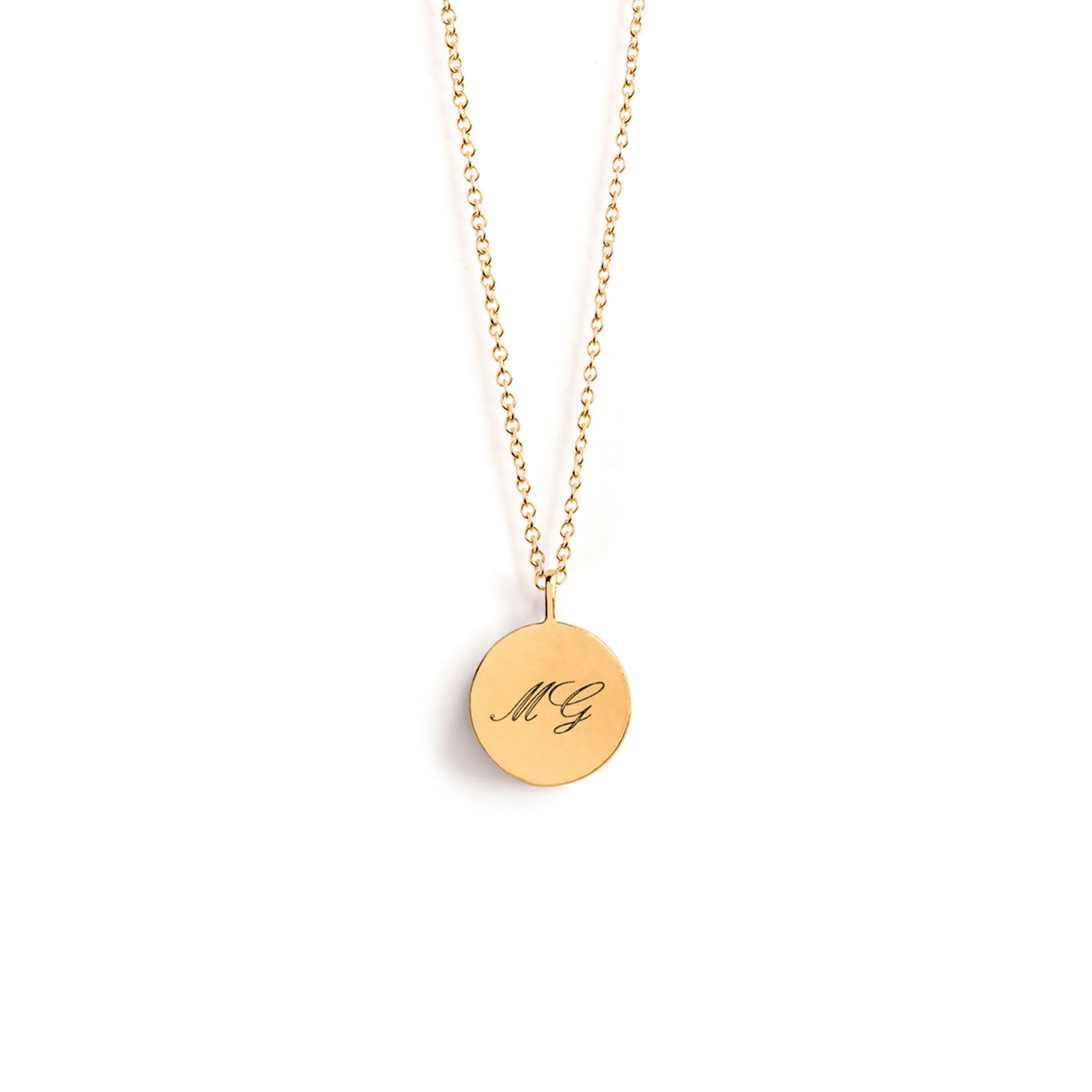 Engravable November Topaz Mini Sundial Birthstone Necklace