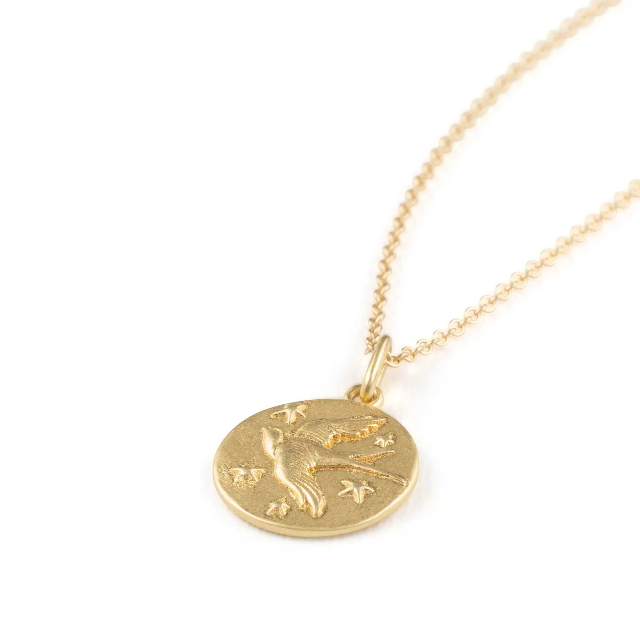 Engravable The Voyager Petite Swallow Pendant Necklace