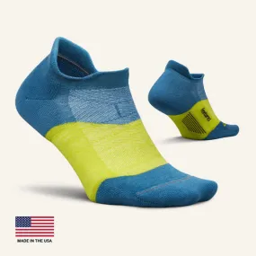 Features Merino 10 Max Cushion Tab Sock in Elemental Blue