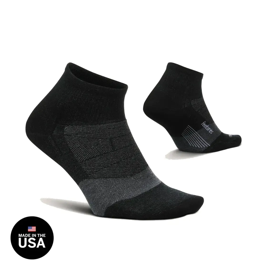 Feetures Merino 10 Cushion Quarter - Charcoal