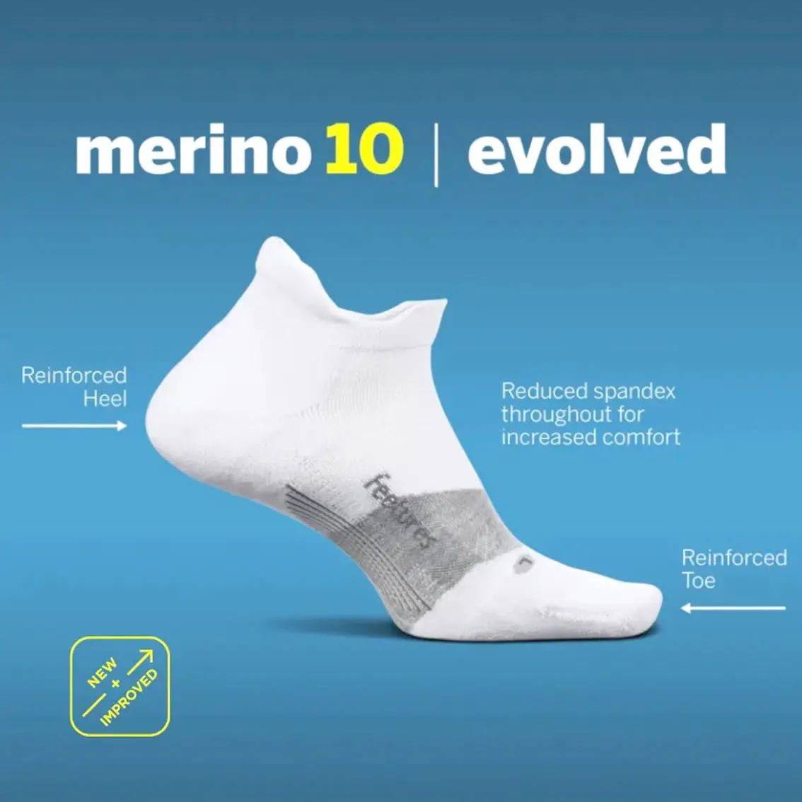 Feetures Merino 10 Cushion Quarter - Charcoal