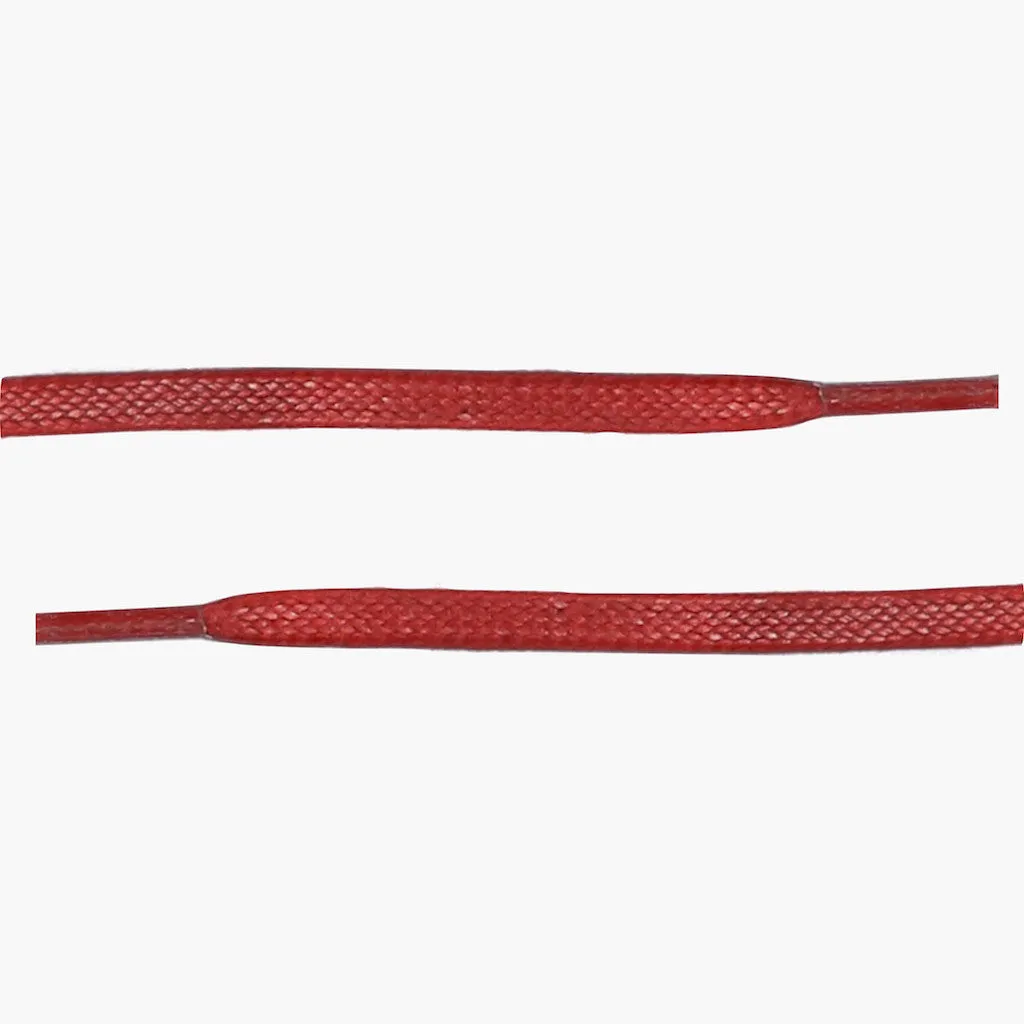 Flat Waxed Cotton Laces | Red