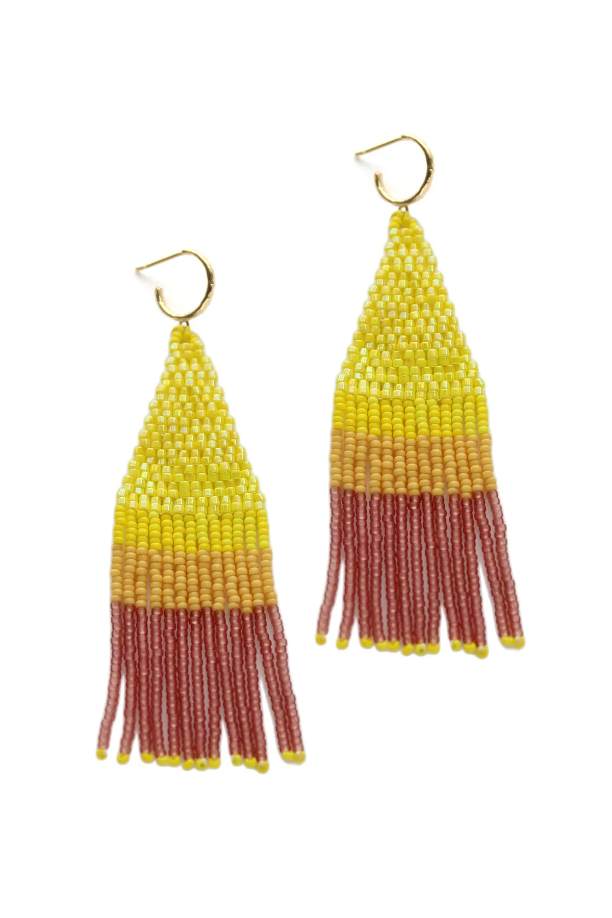 FRANJA BEADED FRINGE EARRINGS BY BLUMA PROJECT