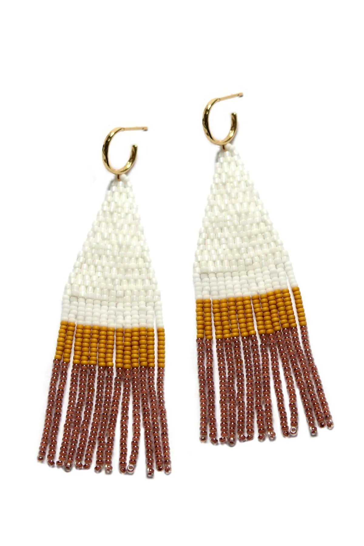 FRANJA BEADED FRINGE EARRINGS BY BLUMA PROJECT