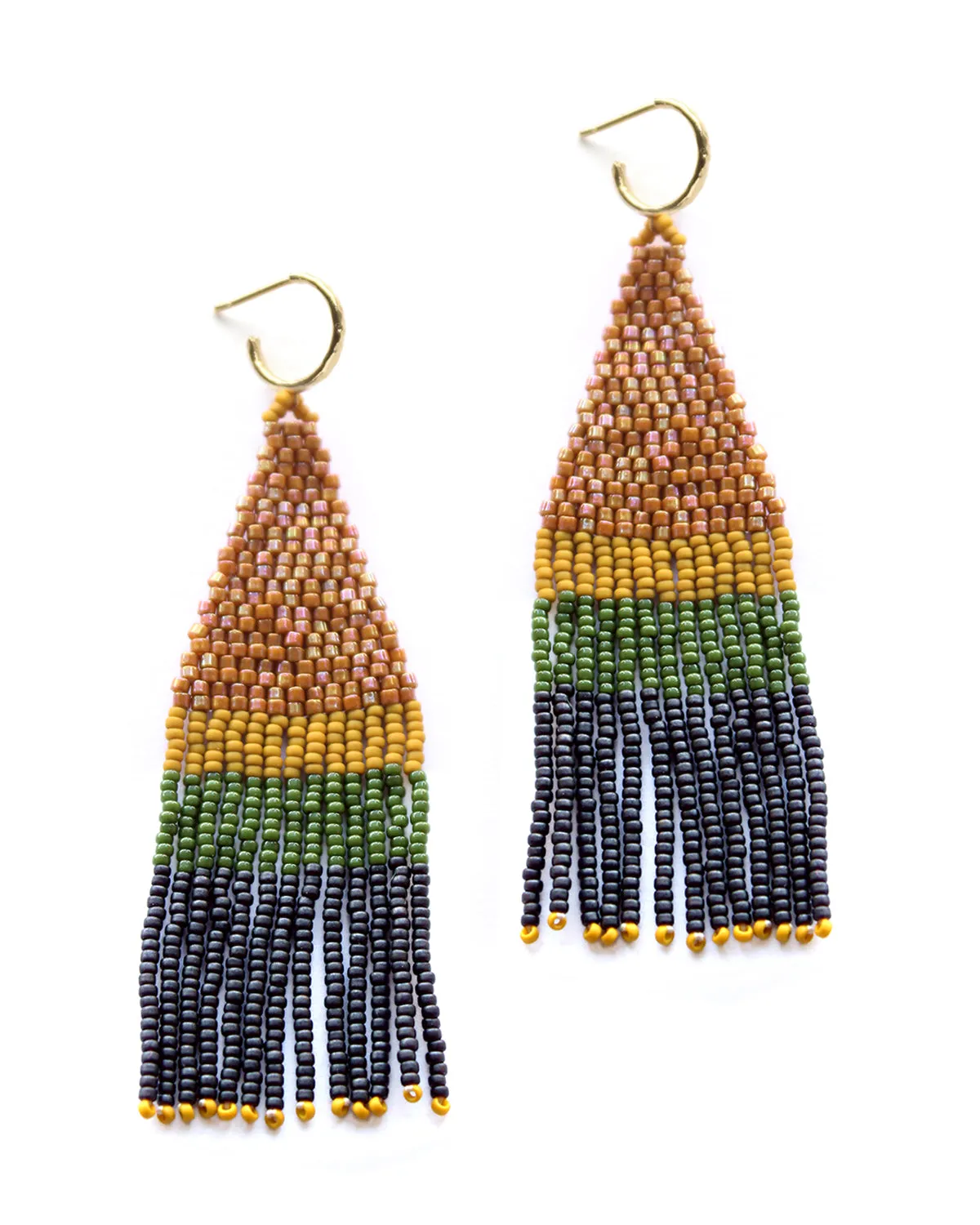 FRANJA BEADED FRINGE EARRINGS BY BLUMA PROJECT