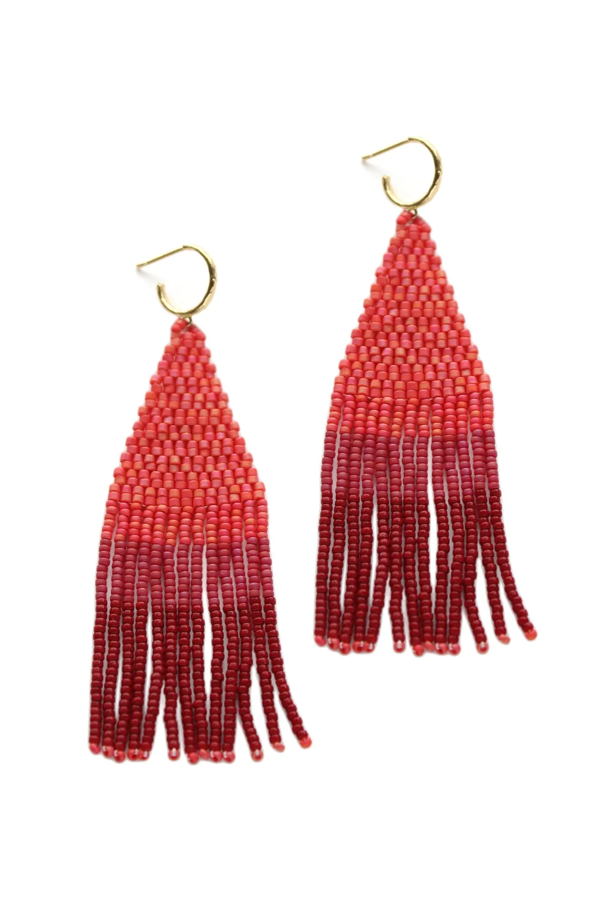 FRANJA BEADED FRINGE EARRINGS BY BLUMA PROJECT