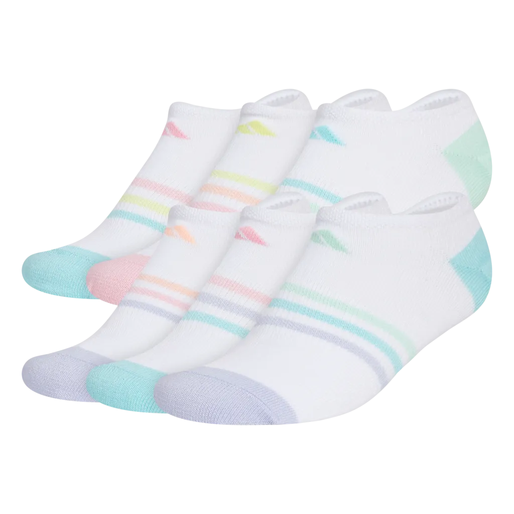 Girls' Adidas Youth Superlite 6-Pack No Show Socks