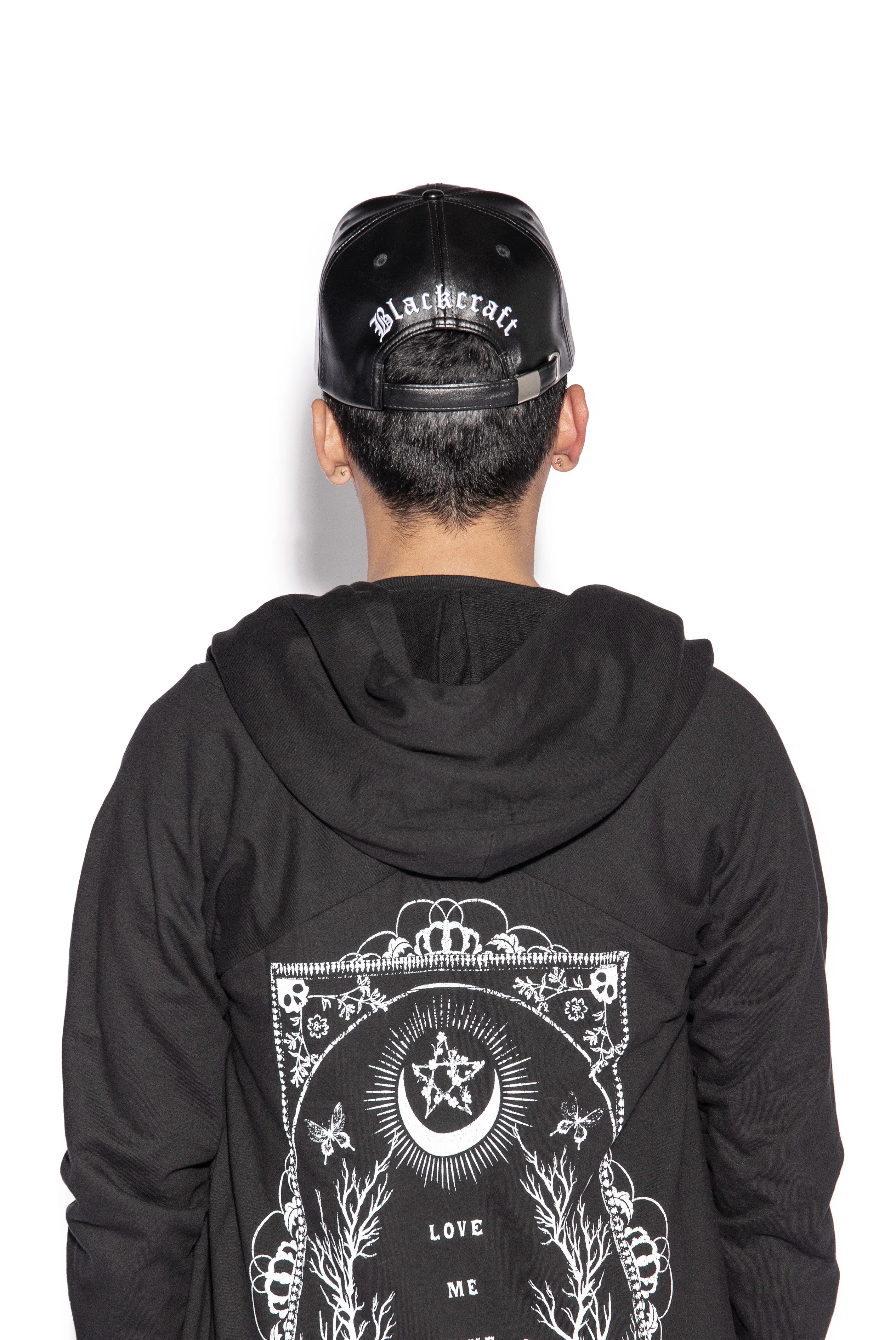 Grim Moth - Faux Leather Snapback Hat