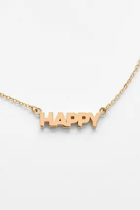 HAPPY SCRIPT NECKLACE BY THATCH