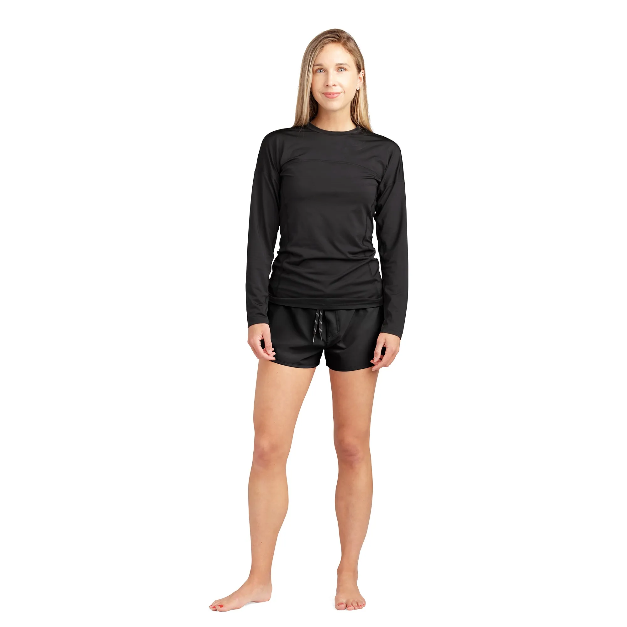 HD Snug Fit Long Sleeve Rashguard Crew - Women's