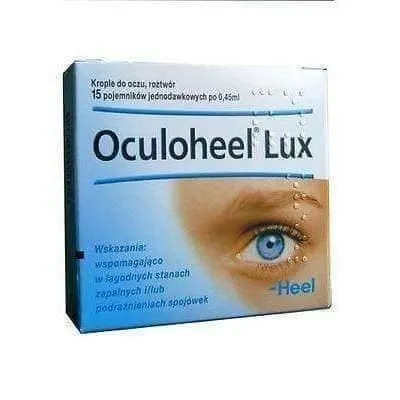 Heel OCULOHEEL® LUX - Pure Eye Drops 15 Vials/0.45 ml Each UK Stock itching