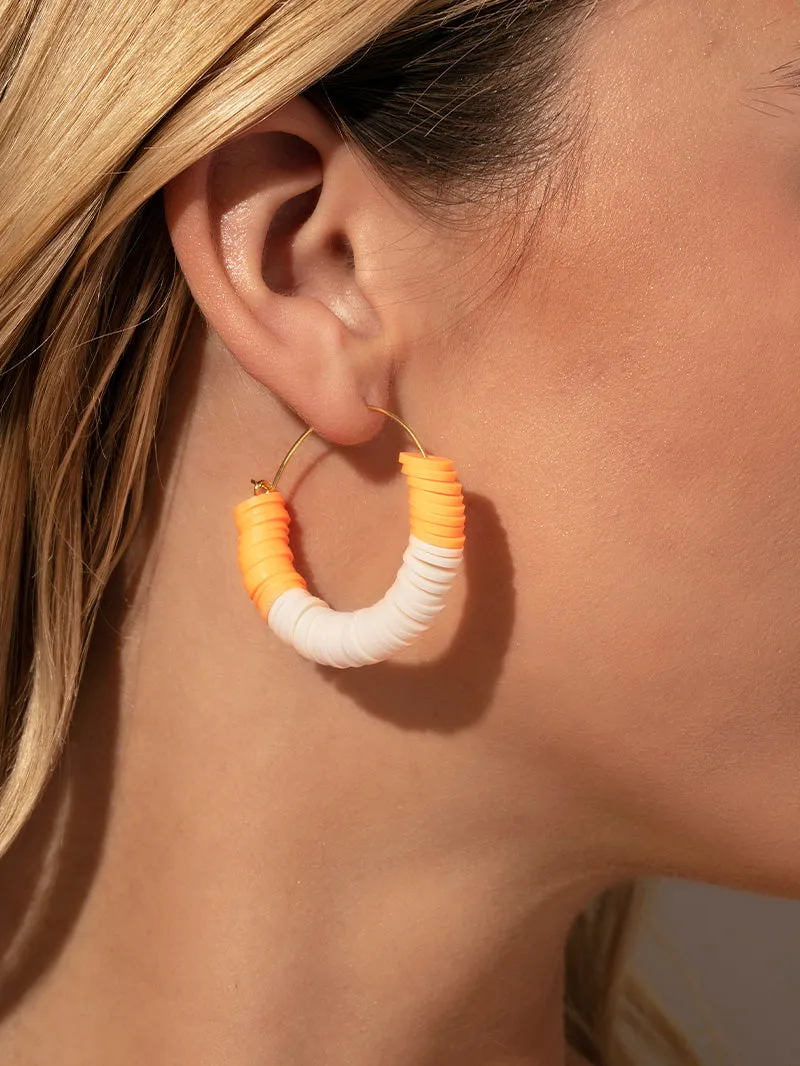 Heishi Bead Hoop Earrings